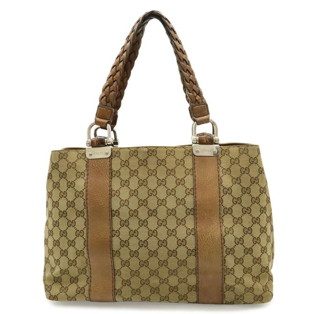 Gucci GG Canvas Bamboo Tote